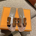 Miniatyrbillede 5 af 5: Sexede sandaler dame strandsko Klassiske flade læder slippers dame 24 24 37