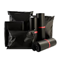 Miniatyrbillede 1 af 3: 20 stk. E-handelsposer brevposer postordrepose Sort Black 25 x 35cm