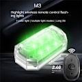 Miniatyrbilde 2 av 5: 4-pak trådløse LED-strobelys med høy lysstyrke, 7 farger USB-oppladbare blinkende lamper, riding nattsignal