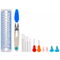 Miniatyrbilde 6 av 10: Komplett heklesett med 86 deler i oppbevaringsveske, flerfarget multicolor