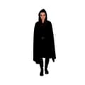 Musta viitta hupulla Sametti Musta Black one size