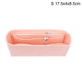 Miniatyrbillede 1 af 5: Multi-lomme Kvinders Indsækspose Håndtaske i Filt Pink Pink S