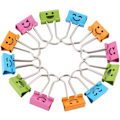 Miniatyrbillede 1 af 6: 19 mm Mini Papirclips med Smiley-ansigter, Blandede Farver, 40-pak 19mm