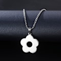 Miniatyrbilde 4 av 9: Halskjede Anheng Smykker Blomst Anheng Choker Halskjede Jenter Bursdagsgaver Blomst Halskjede Rustfritt stål Materiale