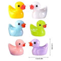 Miniatyrbillede 3 af 5: 100 stk. Tiny Ducks Sæt Dekoration Realistisk Form Holdbar Harpiks Yndige ænder til julefødselsdagsfest Børnenes dag 100 stk. 150