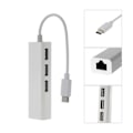 Miniatyrbilde 3 av 5: USB-C Nettverksadapter RJ45 Hub Nettverkstilkobling over USB hvit white usb-c