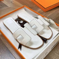 Miniatyrbillede 1 af 5: Sexede sandaler dame strandtøfler Klassiske flade læder tøfler dame 2 2 41