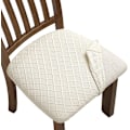 Miniatyrbillede 2 af 5: 6-pak Stretch Jacquard Stolebetræk, Aftagelige og Vaskbare
