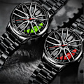 Miniatyrbillede 3 af 6: Herre Luksusure Sportsvogn Ure 3D Sport Fælg Nav Hjul Armbåndsur Bil Quartz Herreure Kreativ Relogio Masculino blue