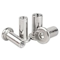 Miniatyrbillede 2 af 5: Rustfri Låseskiver - M8 Hexagon Indvendigt Gevind, Flade Cylindriske Møtrikker, Nitter til Træ Møbler TAIYV