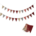 Miniatyrbilde 1 av 6: Fargerike flagg Triangel Flagg Imitasjon Sekkestrie Vimpel Banner, Flerfarget Stoff Triangel Flagg for utendørsfest Bryllup Jul Bursdagsdekorasjon