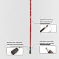 Miniatyrbillede 6 af 6: Foldbare vandrestave - Justerbare, lette, teleskopiske