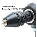 Pikkukuva 3 / 5: Pikakiinnitysistukka kuusiokantakiinnityksellä 0.3-3MM, 1/4\" Musta Black one size