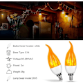Miniatyrbillede 4 af 5: 4-pak 3W E14 LED-pære med flammeeffekt, 3 lystilstande, dekorativ pære