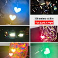 Miniatyrbilde 5 av 5: 12 stk Blandede Fargede Sikkerhetsreflektorer Hjerte Sikkerhetsreflektorer Barn Reflektorer for Skolesekk Ryggsekk Sykling Løping