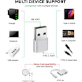 Miniatyrbilde 2 av 3: USB til USB-C-adapter [3-pakning], USB-adapter, USB A til USB C, iPhone-ladekabel, USB-C-kontaktkonverter for iPhone