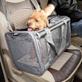 Miniatyrbillede 9 af 9: Kæledyrsbur til Store Katte, Blødt Kattebur til Mellemstore Store Katte og Hvalpe op til 9 kg, Vaskbart Hundebursbeskyttelse til Hjemmet Udendørs Grå Grey L