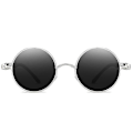 Miniatyrbillede 1 af 5: Vintage Polariserende Steampunk Runde Solbriller til Mænd, Stilfulde Db Silver Frame Grey Lenses
