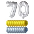 Pikkukuva 1 / 4: Ilmapallot Syntymäpäivä mix Numeropallosta ja Latex Ilmapallot MultiColor 70