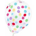 Miniatyrbillede 1 af 6: Konfettiballoner Flerfarvede 6-pak Multicolor