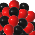 Miniatyrbild 1 av 4: Röda och Svarta Ballonger 24-pack - Mixade Ballonger i Rött och Svart för Festdekorationer multifärg