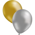 Miniatyrbillede 1 af 5: 12 stk latex balloner sølv og guld - 30 cm / 12" Multicolor