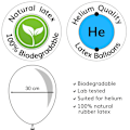 Pikkukuva 5 / 5: Premium ilmapallot 20 kpl: 10 hopeaa & 10 valkoista 30 cm - Juhlakoristelu, syntymäpäivä, häät ja vuosipäivä - lateksi, helium ja kuumailmapallot Multicolor