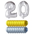 Pikkukuva 1 / 4: Ilmapallot Syntymäpäivä mix Numeropallosta ja Latex Ilmapallot MultiColor 20