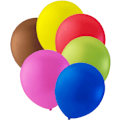 Miniatyrbillede 1 af 9: Mix af balloner 12 stk brun, gul, rød, grøn, lyserød og blå - 30 Multicolor