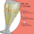 Pikkukuva 2 / 5: Cheers folio ilmapallo samppanjalasi viinilasi Gold