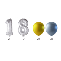Pikkukuva 2 / 3: Ilmapallot Syntymäpäivä mix Numeropallosta ja Latex Ilmapallot MultiColor 18