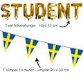 Miniatyrbild 3 av 5: Student Dekoration – Komplett Set med Vimplar & Ballonger | Examen 2025