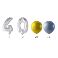 Pikkukuva 2 / 3: Ilmapallot Syntymäpäivä mix Numeropallosta ja Latex Ilmapallot MultiColor 40