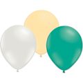 Miniatyrbillede 1 af 6: Mix balloner 24 stk smaragdgrøn, ivory og hvid - 30 cm / 12" Multicolor