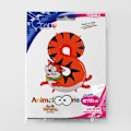 Pikkukuva 2 / 3: Animaloons Numeroilmapallot, Eläimet 102 cm (40") MultiColor 8