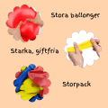 Pikkukuva 2 / 4: Ilmapallot Sininen, Punainen ja Keltainen 24 kpl - Sininen, Punainen ja Keltainen Ilmapallot Ilmapallot Värikkäät ilmapallot Supersankariteemainen Multicolor