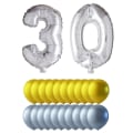 Pikkukuva 1 / 4: Ilmapallot Syntymäpäivä mix Numeropallosta ja Latex Ilmapallot MultiColor 30