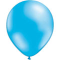 Miniatyrbillede 2 af 5: 12 stk latex balloner blå og lys blå metallic - 30 cm / 12" Blue