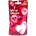 Pikkukuva 1 / 7: LED ilmapallot - I LOVE YOU, Punainen ja valkoinen - 25 cm (10") Multicolor