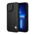 BMW Leather Blue Dots - Case for iPhone 14 Pro (Black)