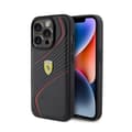 Ferrari Twist Metal Logo - Case for iPhone 15 Pro (Black)