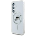 Miniatyrbild 2 av 2: Karl Lagerfeld Button Karl & Choupette Heads Printed Logo MagSafe - Case for Samsung Galaxy S25 (White)