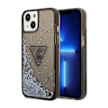 Miniatyrbild 1 av 2: Guess Liquid Glitter Triangle Logo Case - Case for iPhone 14 Plus (Black)