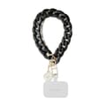 Guess Universal Big Hand Strap Acrylic 4G Charm - Universal phone strap (Black)