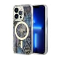 Guess Leopard MagSafe - Case for iPhone 14 Pro (Blue)