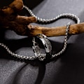 Pikkukuva 4 / 5: Miesten Retro Sormus Kaulakoru Titaani Teräs Solisluuketju Unisex Choker Arkikäyttöön Kaulaketju Asusteet Musta