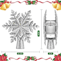 Miniatyrbilde 3 av 5: Snøfnugg Juletretopper 3D Projektor Roterende Stjerne Juletre LED Tretopp Lysende Roterende Juletrepynt for Innendørs Utendørs Jul