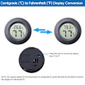 Miniatyrbilde 2 av 5: 2-pakning Mini Digital LCD Hygrometer Termometer for Hjem Drivhus Rund Størrelse