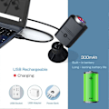 Miniatyrbillede 2 af 5: USB Stjerneprojektor Natlampe, 3 Farver, 9 Lysindstillinger, Bærbar Justerbar