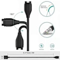 Miniatyrbillede 5 af 5: Til Garmin Fenix 5/5s/5x/plus/6/6s/6x/pro Smart Watch Oplader, Udskiftnings USB Data Synkroniserings Ladekabel Ledning s202412245808